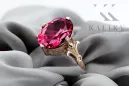 Кольцо Рубин Стерлинговое серебро с покрытием из розового золота Винтаж изделия vrc369rp